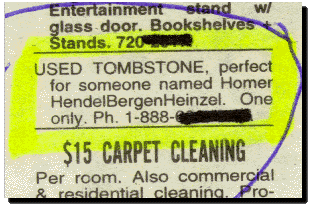 Funny newspaper clippings!