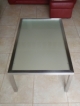 2 coffee tables in stainless steel with etched safety glass, imported from belgium, high quality, no oxidation,like new, size: 180x73cm/70x28inch and 73x63cm/28x24inch, cost new 2350 sale for 30000RD$ both , make a offre, email: sevendelomasmironas@gmail.com or call 829-907-0285