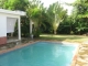 House with pool for rent at safe and quiet location. Fenced, nice garden, 2.5 bedrooms, office (open), living and dining room, nice terrace,utility romm, 2.5 bathrooms, furnished, Internet, cable TV, inversor, 24 hr. electricity zone. 
Tel. 809 889 44 41