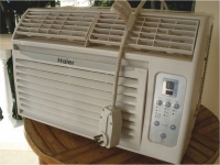 Airconditioner for sale almost new in mint conditions (missing controller)/ (Haier 110 volt, 810 watt) / 829-754-5163 / sergio_scacchi@hotmail.com 

